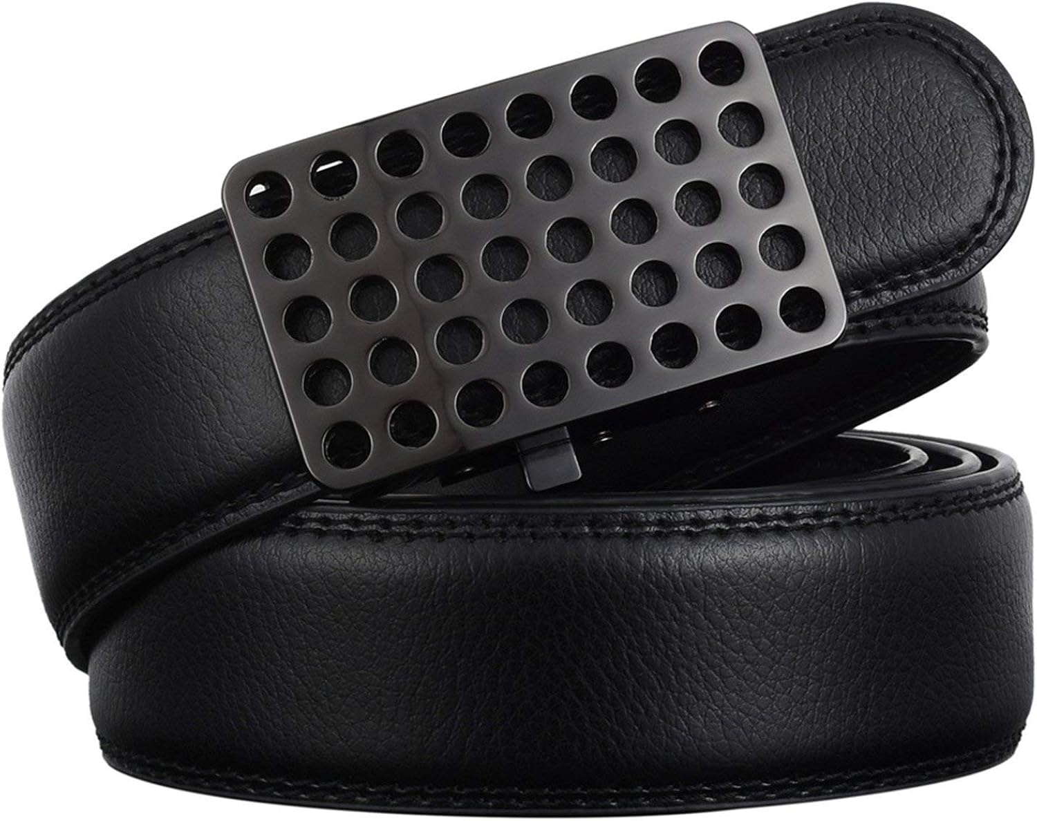 Men'S Automatic Buckle Fastener Belt Unique Belt Belt Leather Waist