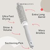 Olivia Garden Expert Blowout Speed White Grey 25 Ceramic Round Brush view 6