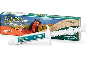 PFIZER Quest Gel Moxidectin Horse Dewormer, Early Grazing Season recommended for Horses and Ponies 6 months and older, 0.5oz Sure-Dial Syringe
