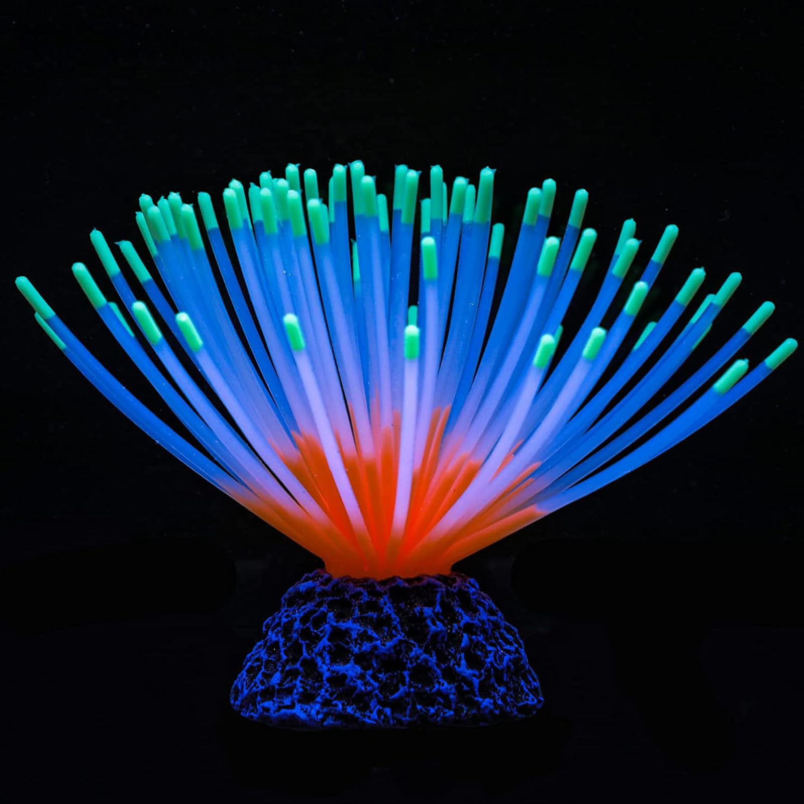 Yoogeer Silicone Glowing Sea Urchin Fish Tank Decorations, Aquarium Imitative Sea Urchin Ball Artificial Ornament with Glowing Effect for Fish Tank Landscape Decoration Ornaments (Green)