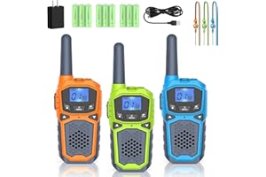 3 Walkie Talkies for Adults Long Range-WokTok Rechargeable Portable 2 Way Radios,Hiking Accessories Camping Gear,with SOS Siren,NOAA Weather Alert,VOX,Easy to Use Camping Hiking
