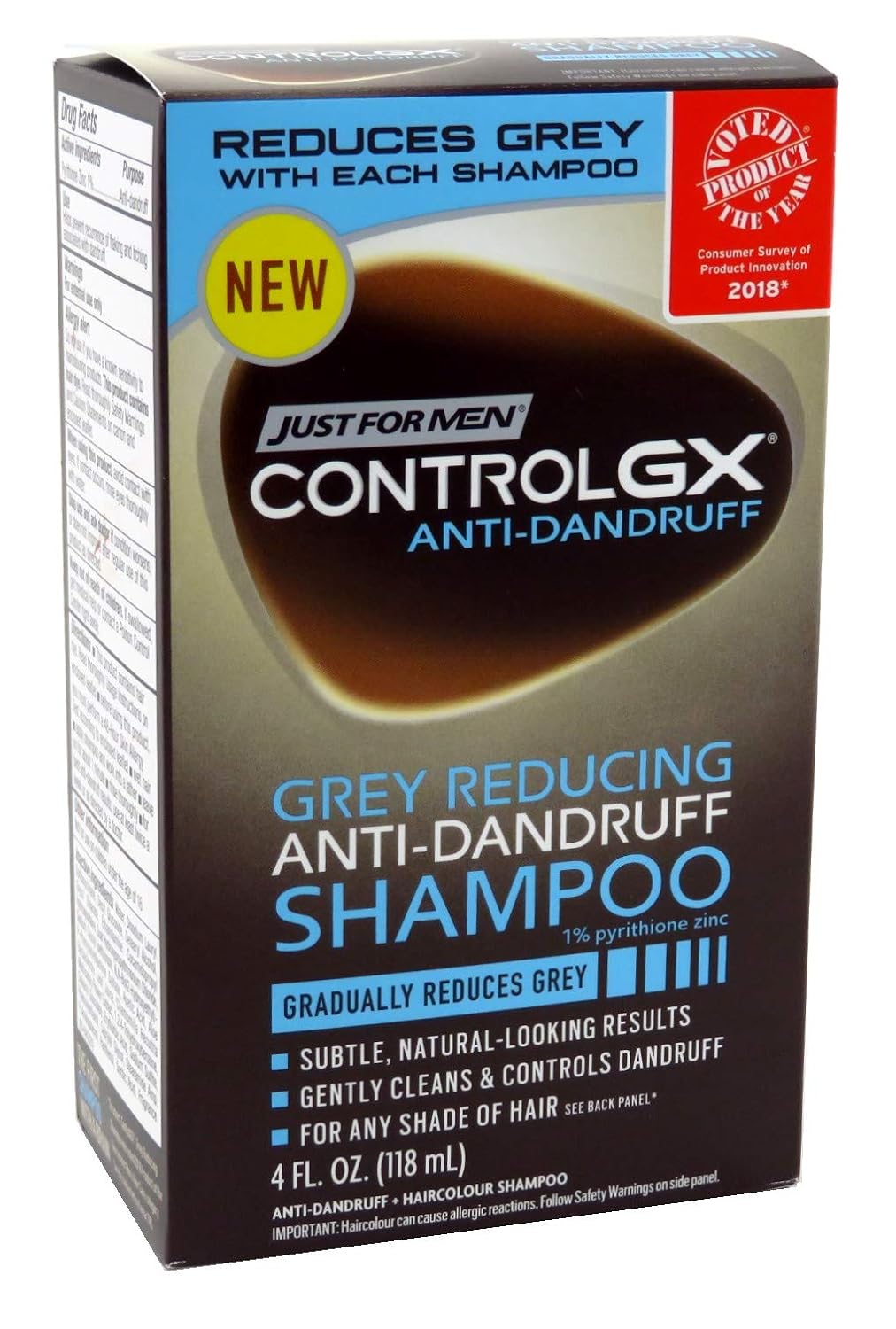 Just For Men Control Gx 4 Ounce Shampoo Anti-Dandruff Boxed (118ml) (2 Pack)