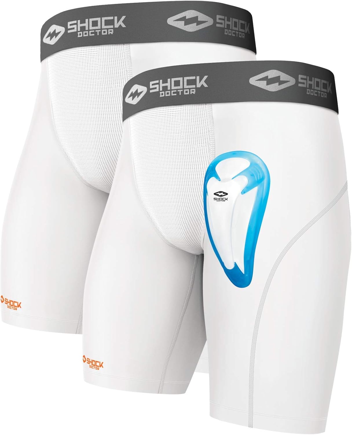 Shock Doctor (2 Pack Compression Shorts Briefs with BioFlex Protective