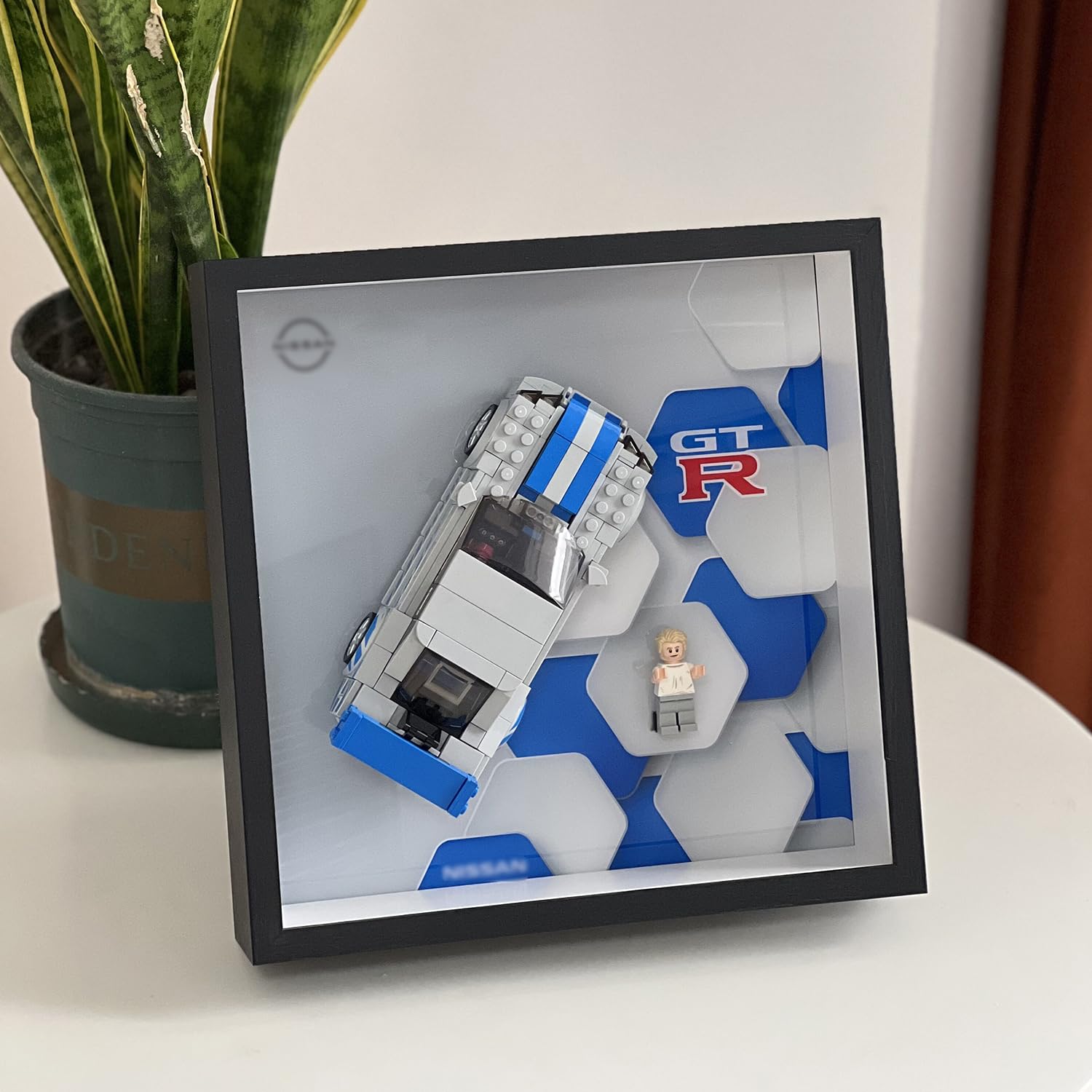 Photo 1 of iLuane Display Wallboard for Lego Speed Champions 2 Fast 2 Furious Nissan Skyline GT-R (R34) 76917 Race Car Toy, Adult Collectibles Wall Mount, Home or Office Décor (No Car Included)