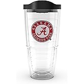 Tervis Made in USA Double Walled University of Alabama Crimson Tide Insulated Tumbler Cup Keeps Drinks Cold & Hot, 24oz, Emblem