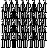CroBlissful 48 Pcs Empty Plastic Pump Bottles 8oz Refillable Lotion Pump Bottle Containers with Dispenser for Shampoo, Conditioner, Face Cream, Massage Oil, Liquid Soap (Black)