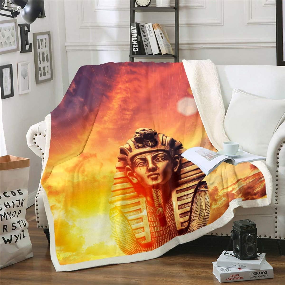 Feelyou Egypt Fleece Blankets for Kids Boys Adults Ancient