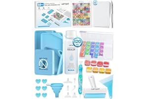 ARTDOT All-Inclusive Diamond Art Accessories Kits for Adults, Diamond Painting Tools with Bead Organizers and Storage Pens Sealer Roller Diamond Art Supplies for Beginners