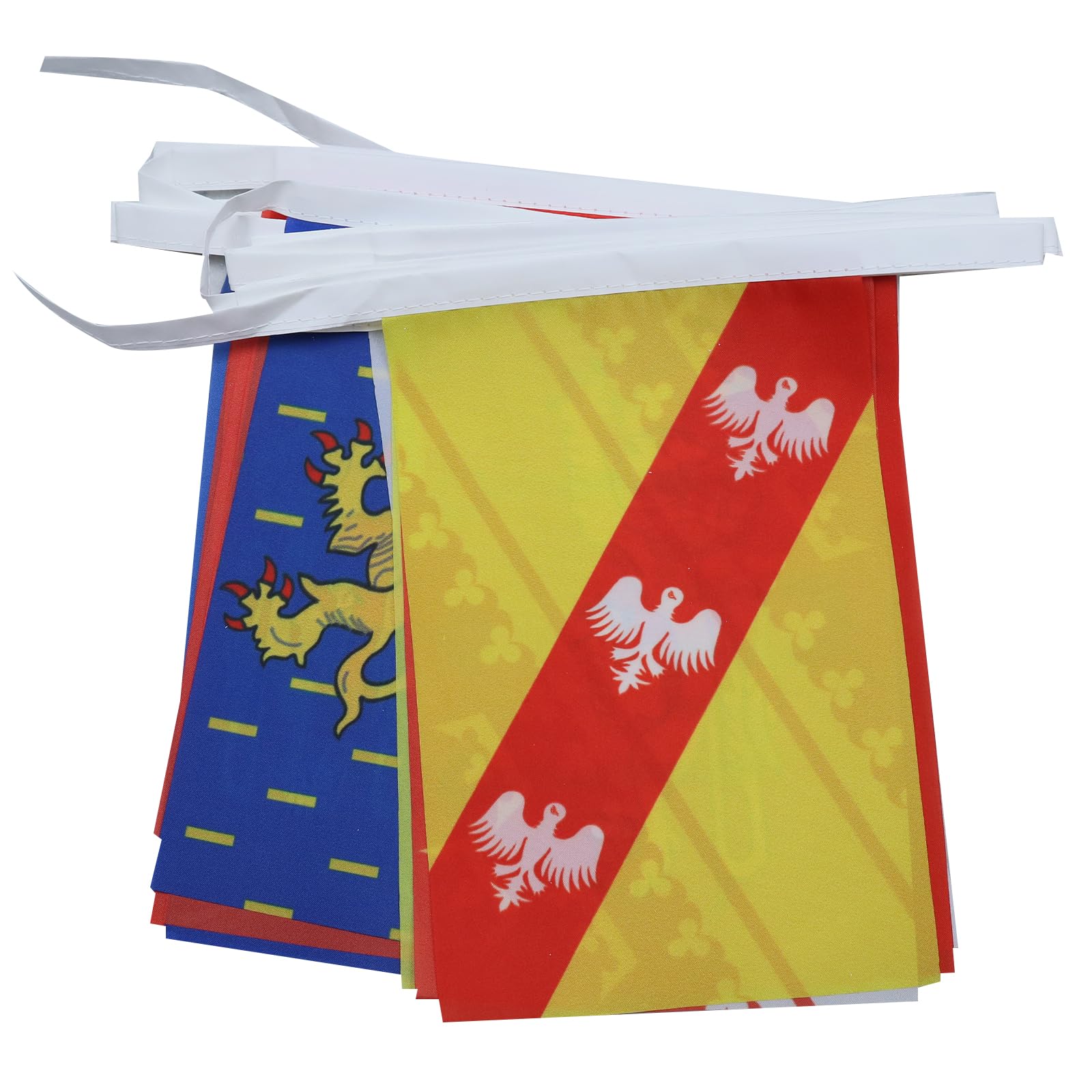 AZ FLAG 22 French Metropolitan regions Bunting Flag - 23 Feet Garland 22 Small region France Flags 8'' x 6'', 100% Polyester String Pennant - 7 meters — image 1