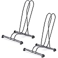 Single Bike Stand Floor by Delta Cycle (2-Pack) - Tool-Free Adjustable Bike Racks for Mountain, Fat Tire, Road Bikes, Freestanding Bicycle Rack for Garage Parking