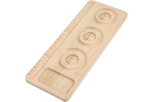 Milisten Bracelet Design Board Wooden Tray Multiple Sections for Jewelry Beading and Necklace Crafting