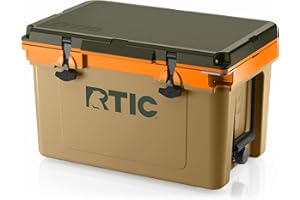 RTIC Ultra-Light 32 Quart Hard Cooler Insulated Portable Ice Chest Box for Drink, Beverage, Beach, Camping, Picnic, Fishing, Boat, Barbecue, 30% Lighter Than Rotomolded Coolers
