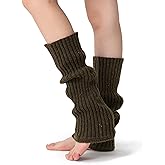 Soxbang Leg Warmers for Women 30% Wool Blend Speckled Knit, Cozy Ribbed Winter Leg Sleeves for Boots, Cold Weather