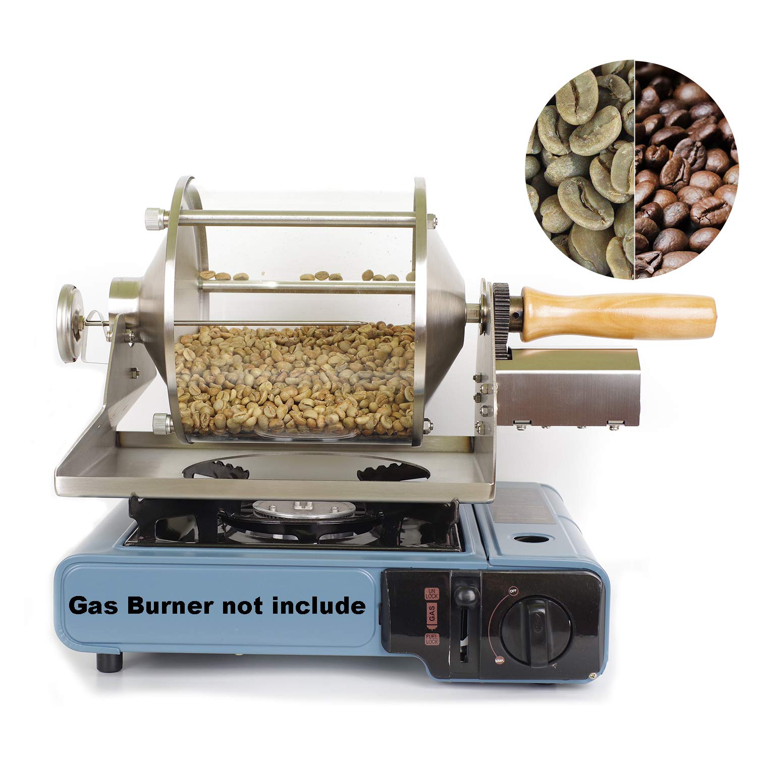 Photo 1 of DYVEE Coffee Roaster Gas Burner Coffee Roasting Machine Coffee Beans maker Peanut Roaster For Home Use