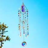 H&D Crystal Prisms Suncatcher 24.2in Window Hanging Pendant Decor view 2
