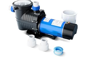 FOTING In/Above Ground Pool Pump, Self Primming (Dual Speed, 2HP, 3170/7000GPH, 230V) 1.5" & 2" NPT Inlet Connectors