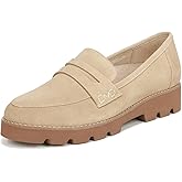 Vionic Women's Charm Cheryl Lightweight Loafers- Supportive Womens Slip On Loafers That Include an Orthotic Insole Providing Arch Support Beige Suede 7 Wide