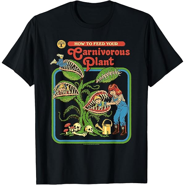 Amazon.com: Steven Rhodes Magical Mushroom Garden Retro Dark Humor T-Shirt  : Clothing, Shoes & Jewelry