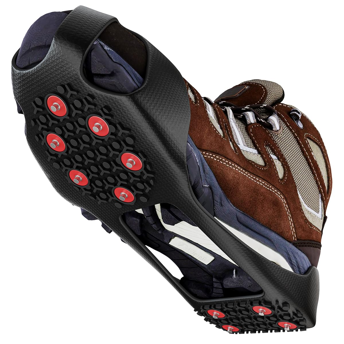 GT20 Light Ice Snow Grips Cleat Crampons Over Shoe/Boot Traction Cleat Slip-on Stretch Footwear (X-Large)