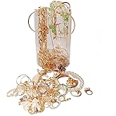 DAECHAO 45-55 Pieces Mystery Jewelry Jar, Surprise Jewelry Box for womenMystery Earrings & Necklace Unboxing Kit with Unique Designs, Unique Birthday Gifts for Women