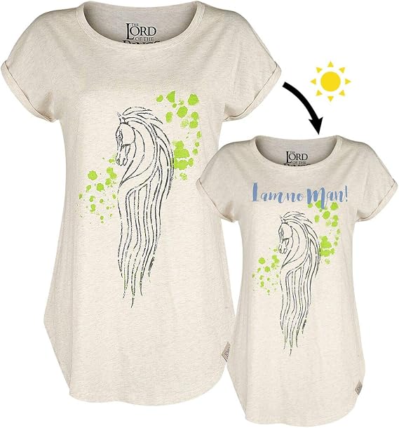 Herr Der Ringe I Am No Man Frauen T Shirt Creme Xl 50 Baumwolle 50 Polyester Fan Merch Film Amazon De Bekleidung