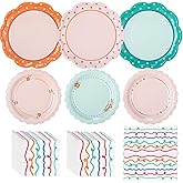 Skybooly 144 Pcs 48 Guests Italian Summer Plates and Napkins Party Supplies Italian Summer Paper Plates Napkins Last Toast Coast Disposable Tableware for Bachelorette Party Baby Bridal Shower