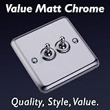 Varilight Double Toggle Light Switch 2-Way Value Matt Chrome XST2 view 3