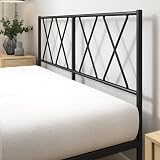 Zinus Elias Modern 3ft Metal Bed Frame with Headboard Black 90 x 190 cm view 2