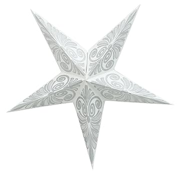 Hängende Papier Stern Weiß Lampen Licht Laterne Hochzeit