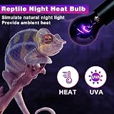 LUCKY HERP Reptile Night Heat Bulb 50W UVA Heat Lamp Moonlight Basking view 2