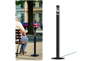 FYANER 43" Standing Metal Ashtray - Detachable Outdoor Cigarette Butt Receptacle for Patio, Restaurant, Office, Backyard