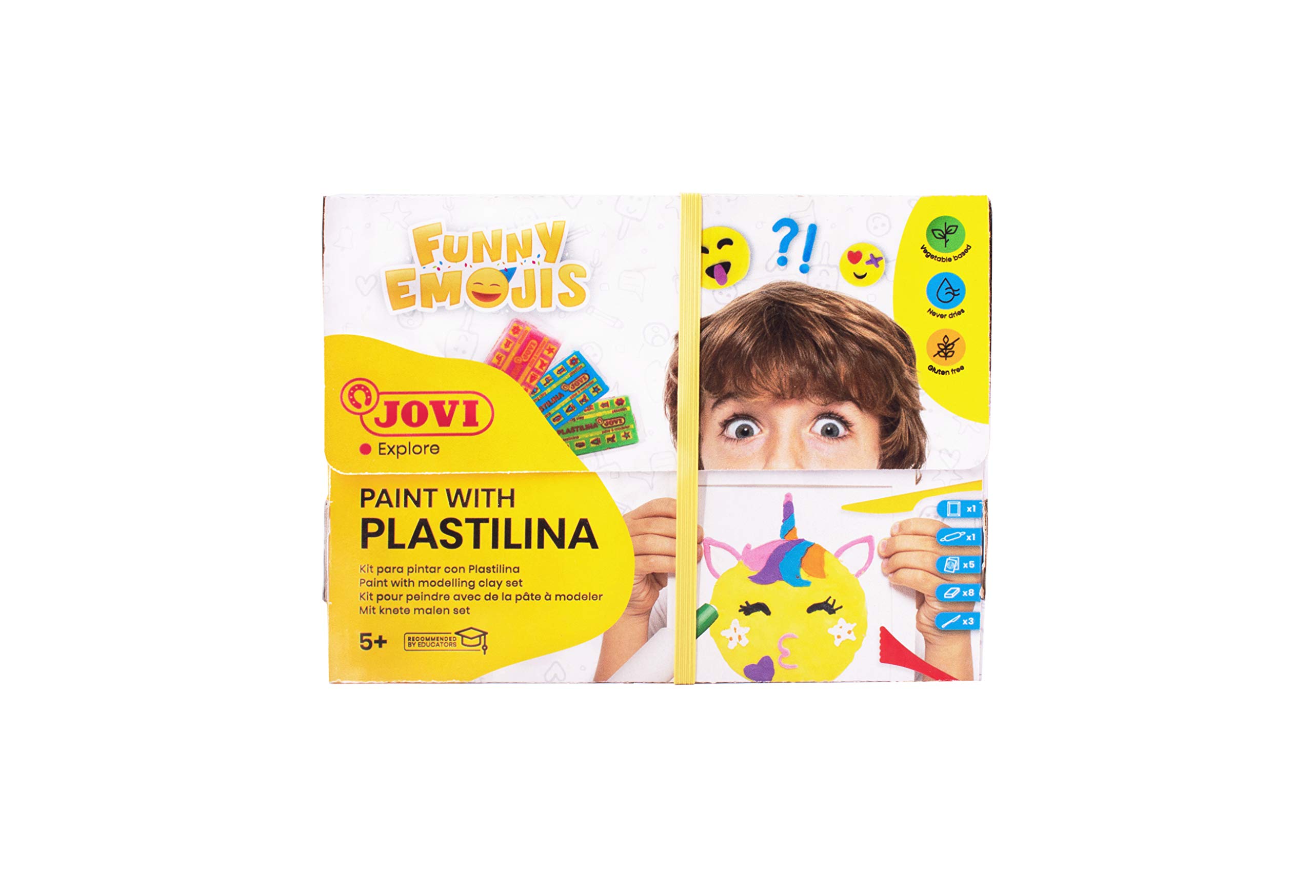 Jovi Plastilina Colourful Painting Set Funny Emojis with Accessories