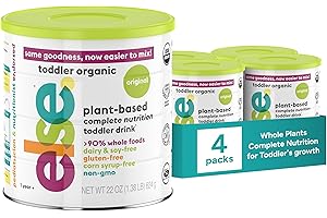 Else Nutrition Toddler Formula 12-36 mo., Plant Based Toddler Nutritional Drink - Soy & Dairy Free, Lactose Free - Complete Baby Formula (12-36 mo.), Protein Powder w/ 20+ Vitamins (22oz, 4-Pack)