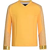 Cosparts Mens Strange New Worlds Cosplay Costume Captain Pike Uniform Jacket Shirt (Yellow, M)