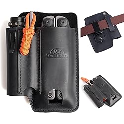 Topstache Leather Multitool Sheath with Belt Clip