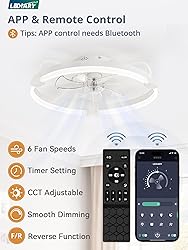 LEDIARY Ceiling Fans with Lights and