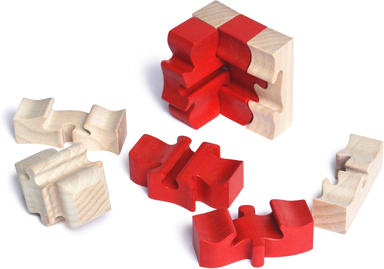 Amazon Co Jp モンキーパズル9ピース 脳トレ 木のおもちゃ 知育玩具 頭脳活性 木育 おもちゃ