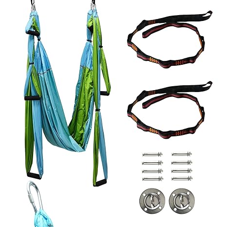 Amazon.com : Yaegoo Aerial Yoga Trapeze Kit Body Hammock ...