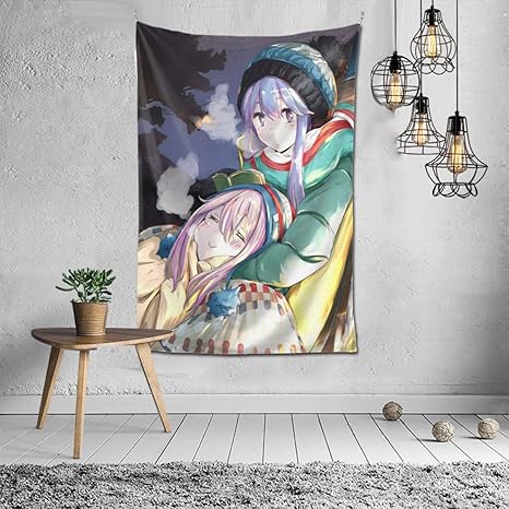 Amazon Co Jp ゆるキャン アニメ タペストリー 壁掛け ポスター 背景布 壁飾り 家 リビングルーム ベッドルーム 部屋 おしゃれ 100 150cm ホーム キッチン