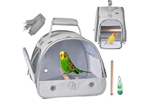 FCQQYWZ Bird Carrier Travel Cage with Stand, Small Bird Travel Carrier for Parrot with Perch, Small Bird Cage for Travel Para