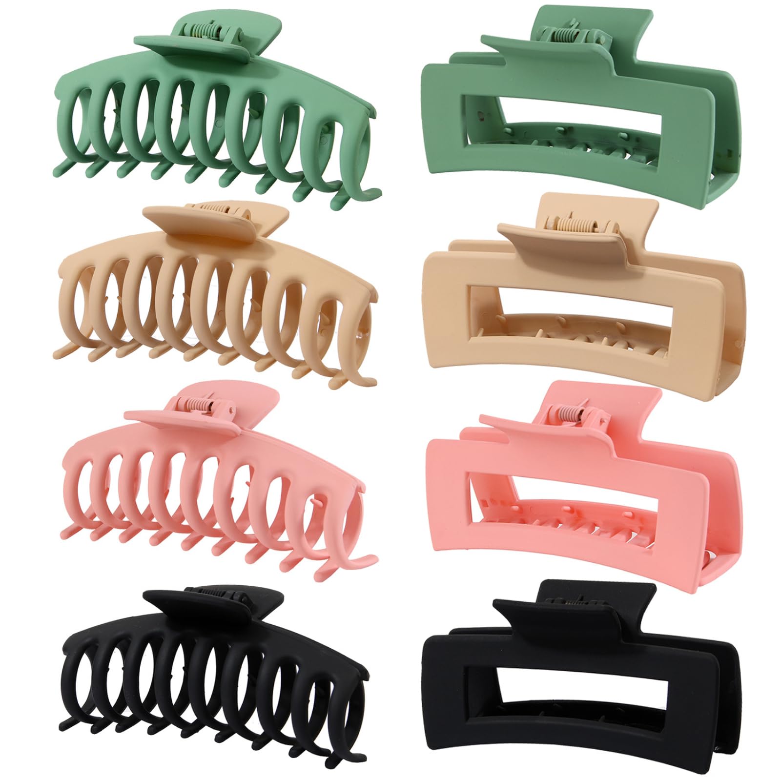 Large Hair Claw Clips, Non-Slip Hair Claws Black Hair Clips Hair Clamps for Thick Curly Long Hair, Wide Grip Hair Accessories for Women Girls (HairclawSColor)