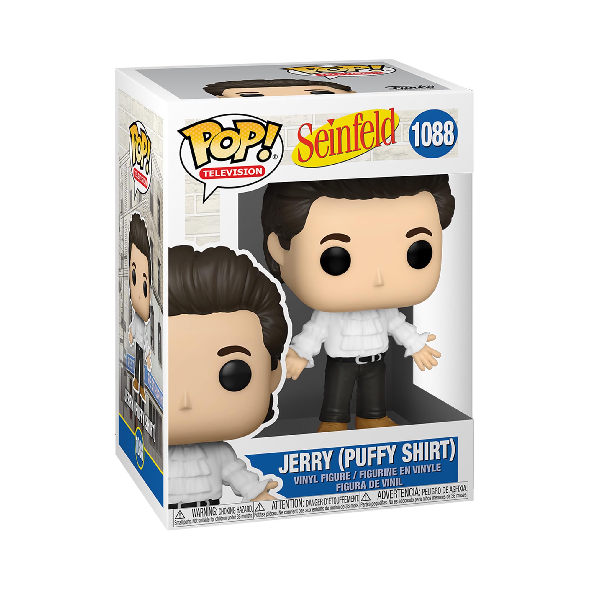 Funko POP! TV: Seinfeld - Jerry Seinfeld With Puffy Shirt - Collectable Vinyl Figure - Gift Idea - Official Merchandise - Toys for Kids & Adults - TV Fans - Model Figure for Collectors and Display