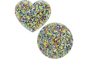 PETBSNVB 2PCS 3.4" Circle and Heart Picking Pad, Skin Picking Fidget Toys