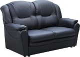 Sofas and More 3 2 Seater Sofa Set Faux Leather Black High Back Living Room view 6