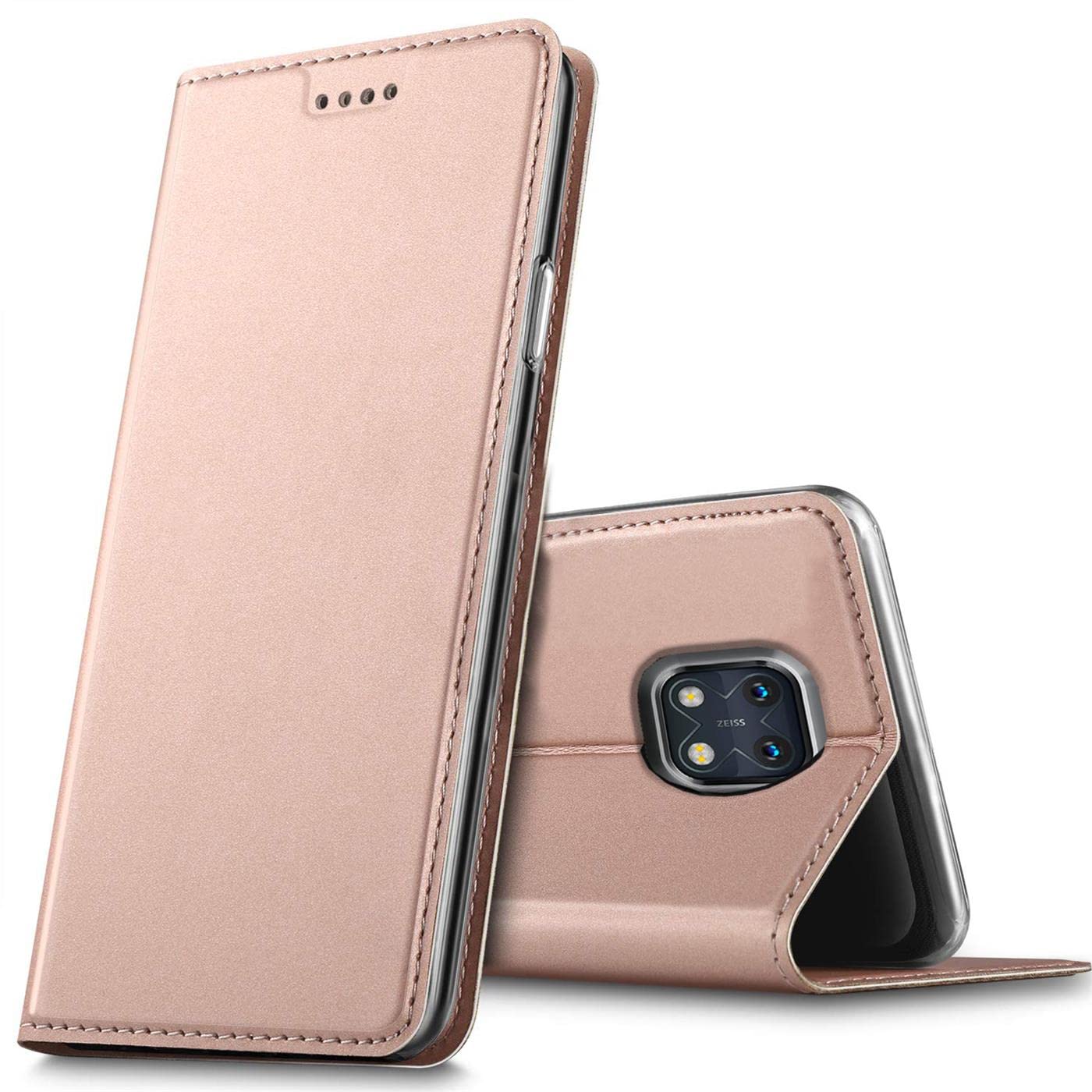 Verco Mobile phone case for Nokia XR20, premium mobile phone flip cover for Nokia XR20 case [integrated magnet] book case PU leather bag, rose gold