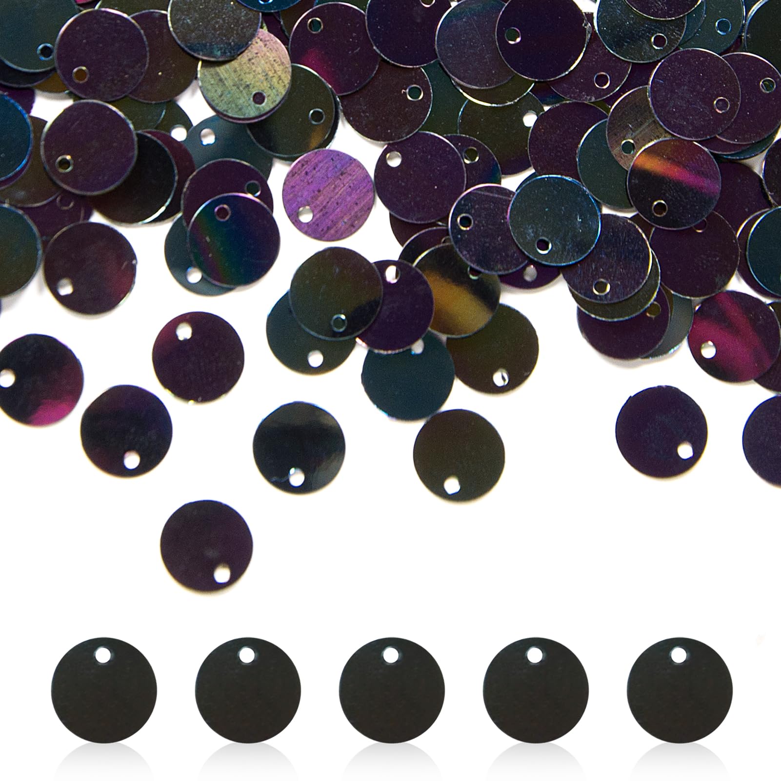 2800 Pcs Flat Round Loose Sequins,10 mm Large