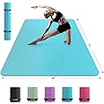 HAPBEAR Extra Large Yoga Mat - 72"x48"/78"x54", 1/4" & 1/3" Thick, Non-Slip, Durable, Eco-Friendly, Wide Exercise Mat for Home Workouts, Yoga, Pilates, Stretching, Meditation (Barefoot Exercise)