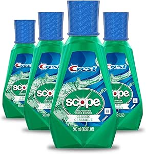 Crest Scope Classic Mouthwash, Original Formula, 16.9 fl oz. (Pack of 4)