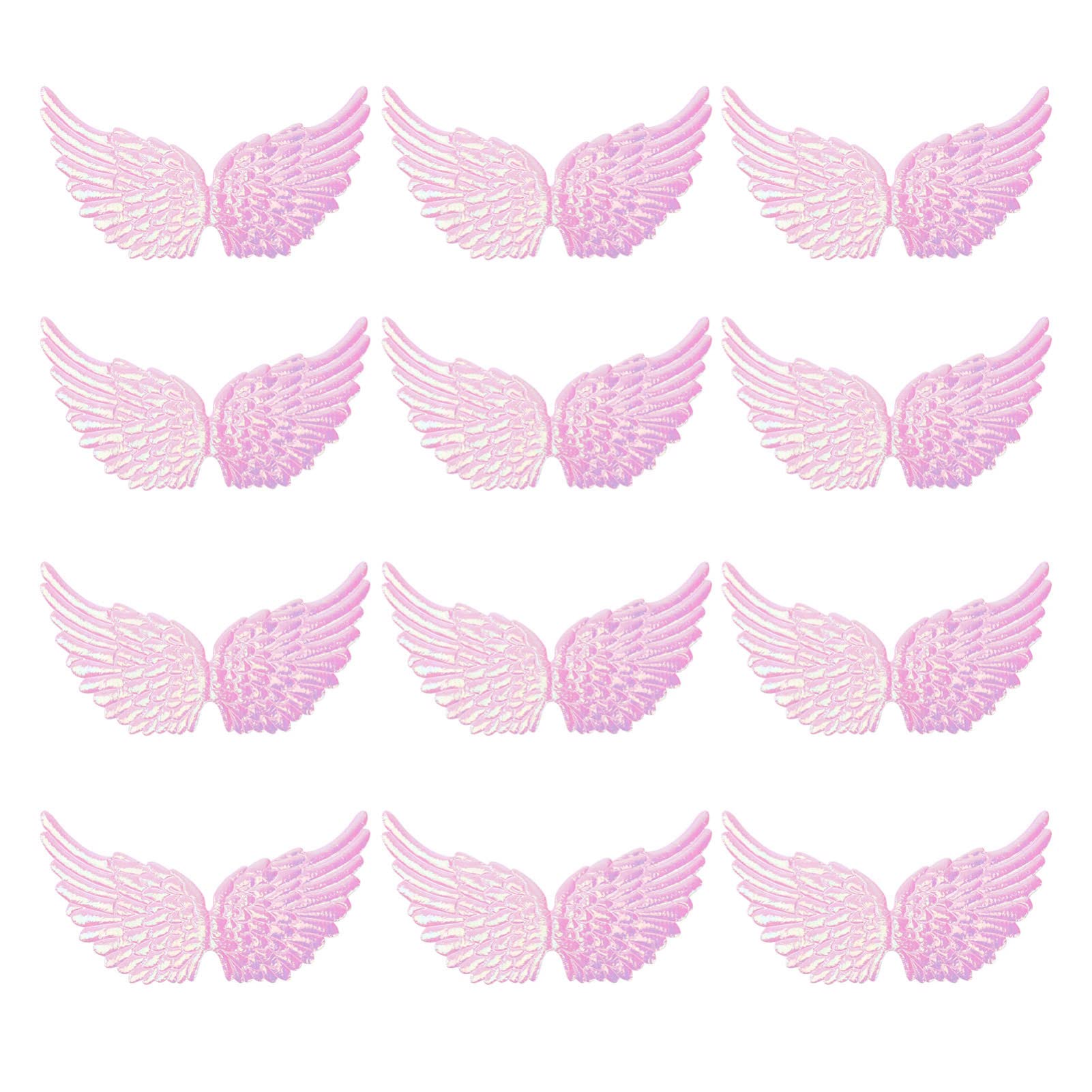 Toddmomy 12PCS Pink Glitter Angel Wings Craft Angel Wings Mini Wings For Ornaments For Diy Costume Backpack Accessary Crafts Decorative Props