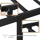 Yaheetech 4ft6 Double Bed Frame Cloud Headboard Metal Slats 363kg Black view 5